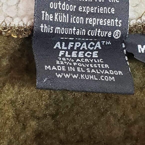 Kuhl Fleece Jacket Outdoor Quarter Zip Sherpa Lined Alpaca Fleece Size Medium M - Picture 11 of 13